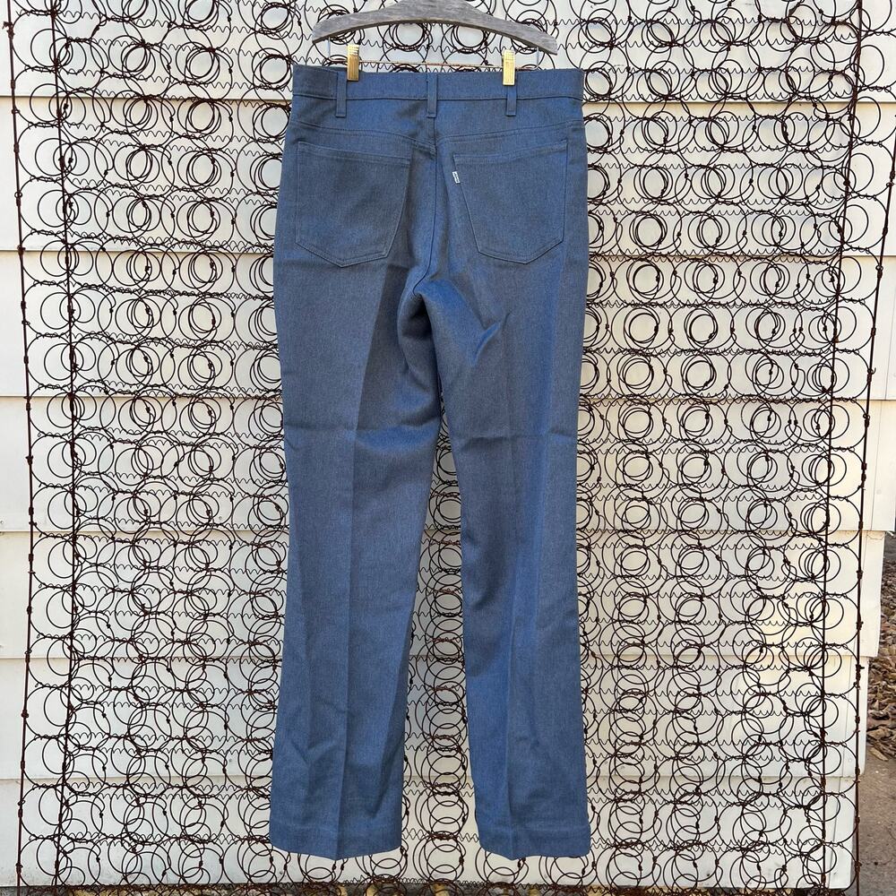 Vintage 80s Levi’s 517 boot cut gray polyester dress slacks 36x34